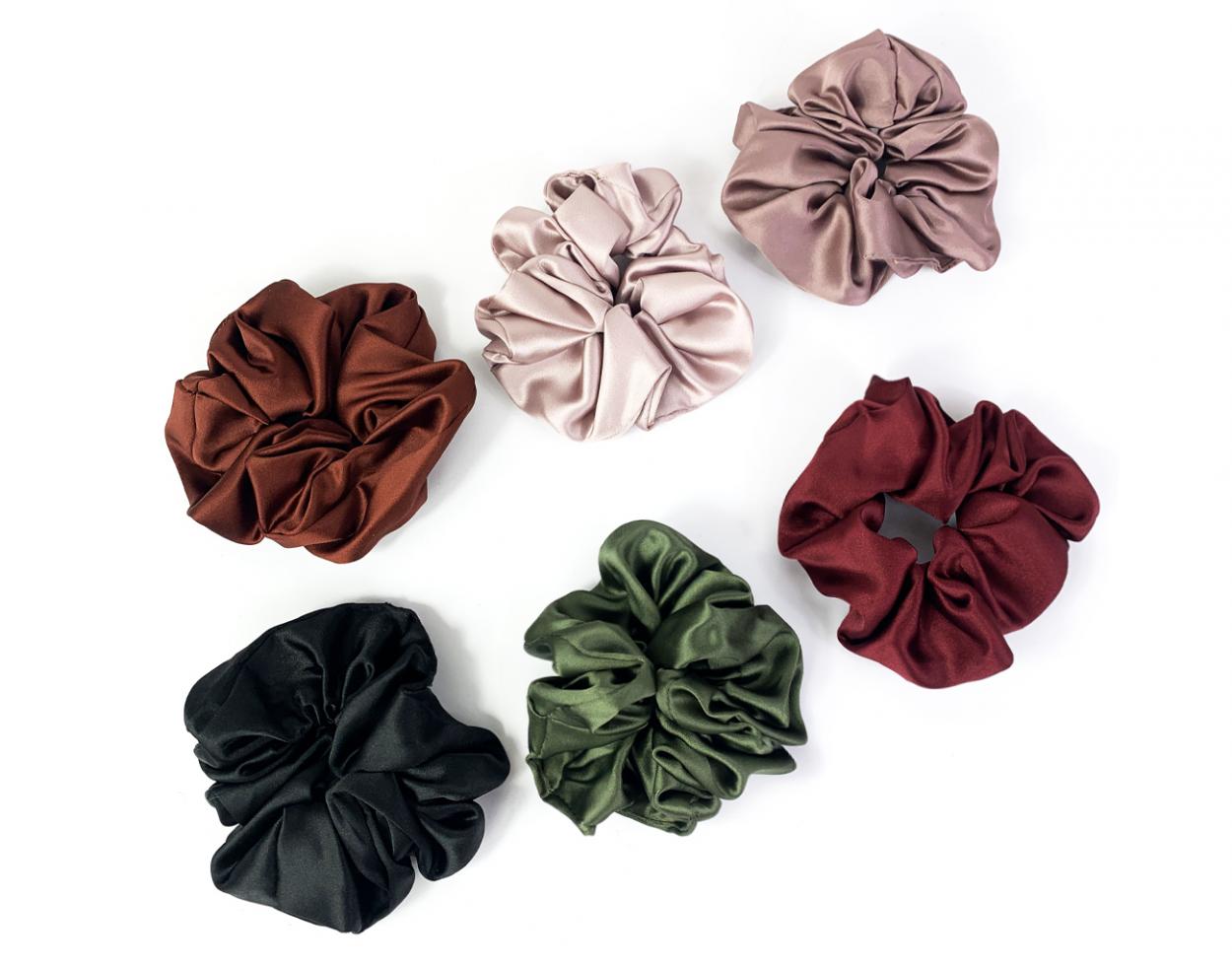 Scrunchies in satin