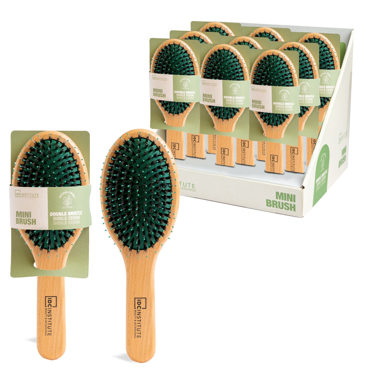 Spazzola ovale in fibre naturali