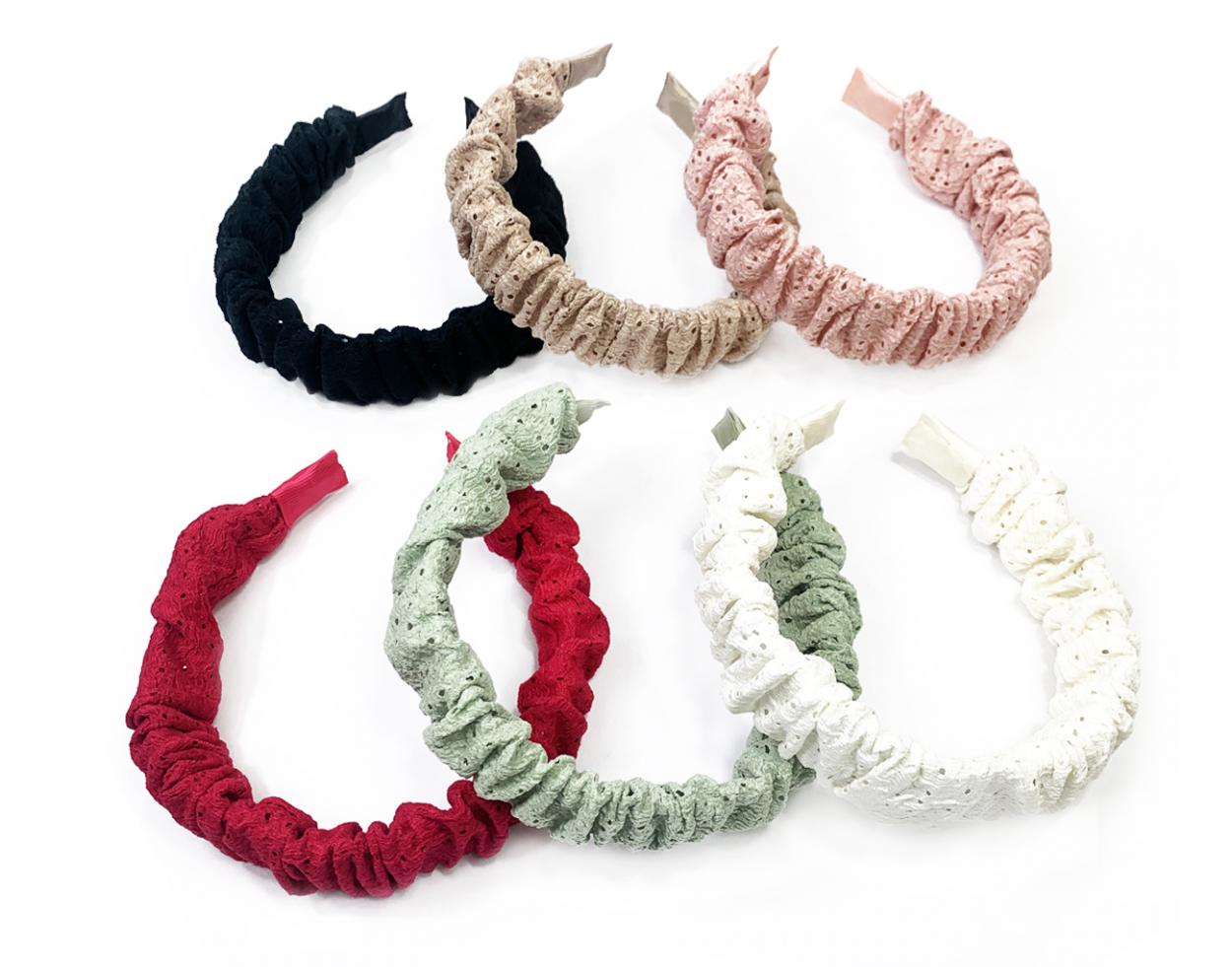 Cerchietto arricciato soft color