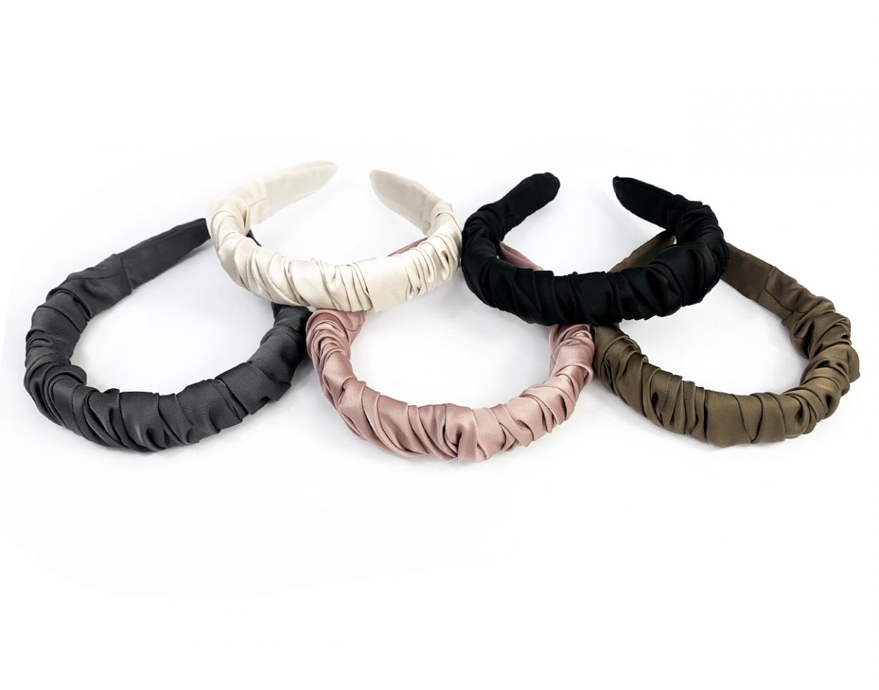 Cerchietto arricciato in satin